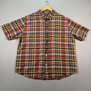 Woolrich Button Up Shirt‎ Mens XL Multicolor Plaid Pocket Outdoor Lightweight
